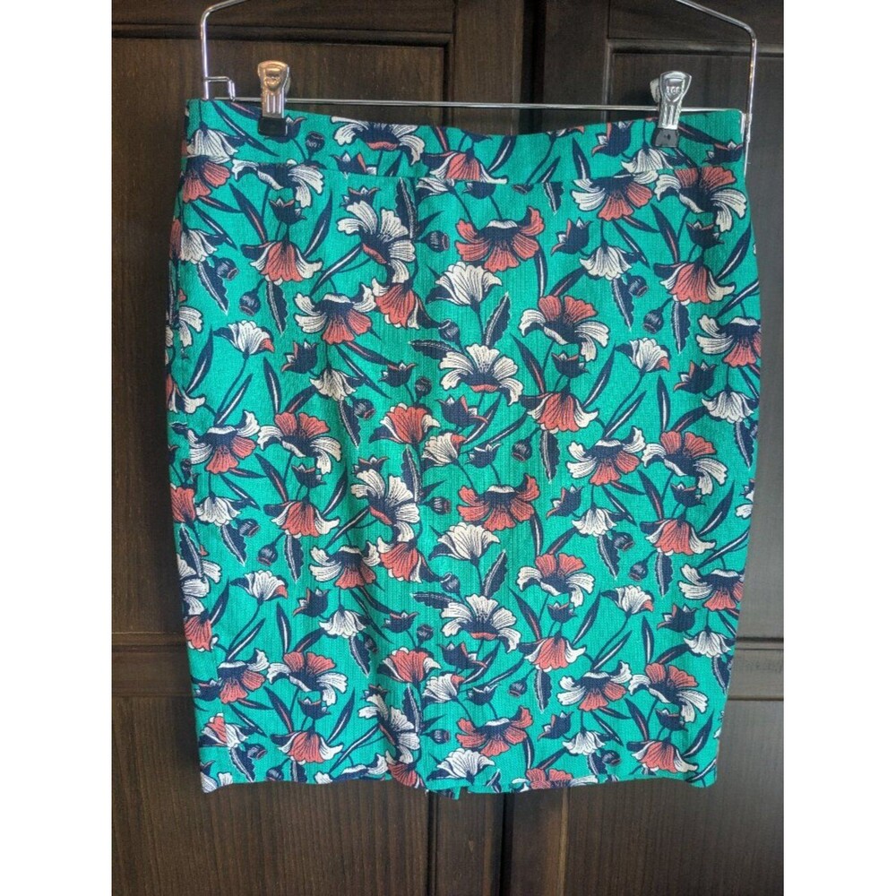J. Crew Floral Textured A Line Skirt